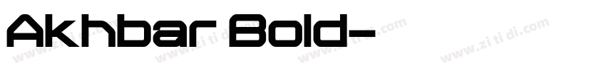 Akhbar Bold字体转换